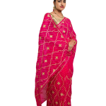 Pink Lehariya Saree | Sikhiya Gotta & Sequin Work on Georgette | Jaipurio Designer Collection